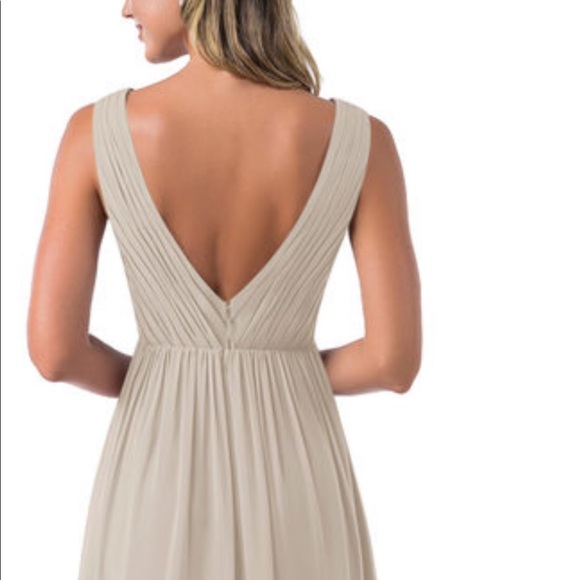 Azazie Bridesmaid Dress - Ranvie in Taupe - Picture 3 of 4